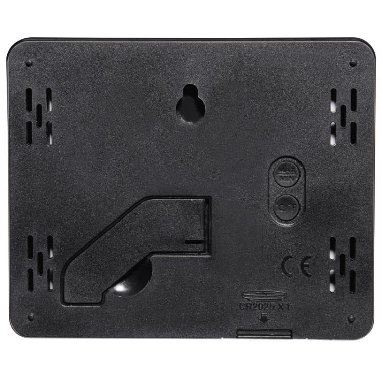 Hama - Termómetro e Higrómetro Digital (Control de humedad y temperatura de interiores, Almacenamiento de datos), Color Negro