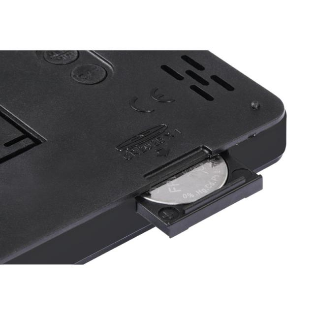 Hama - Termómetro e Higrómetro Digital (Control de humedad y temperatura de interiores, Almacenamiento de datos), Color Negro