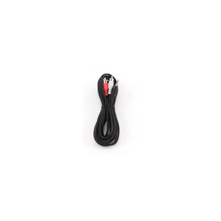 Gembird - 5m, 3.5mm/2xRCA, M/M cable de audio 3,5mm Negro, Rojo, Blanco