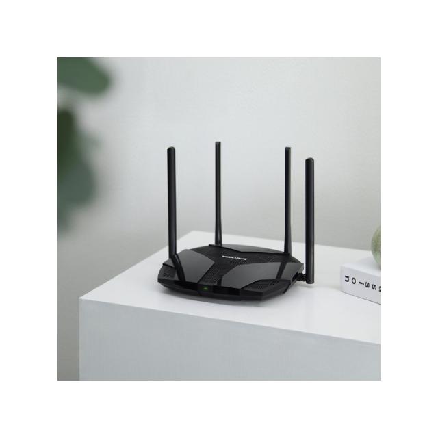 Mercusys - MR80X router inalámbrico Gigabit Ethernet Doble banda (2,4 GHz / 5 GHz) Negro