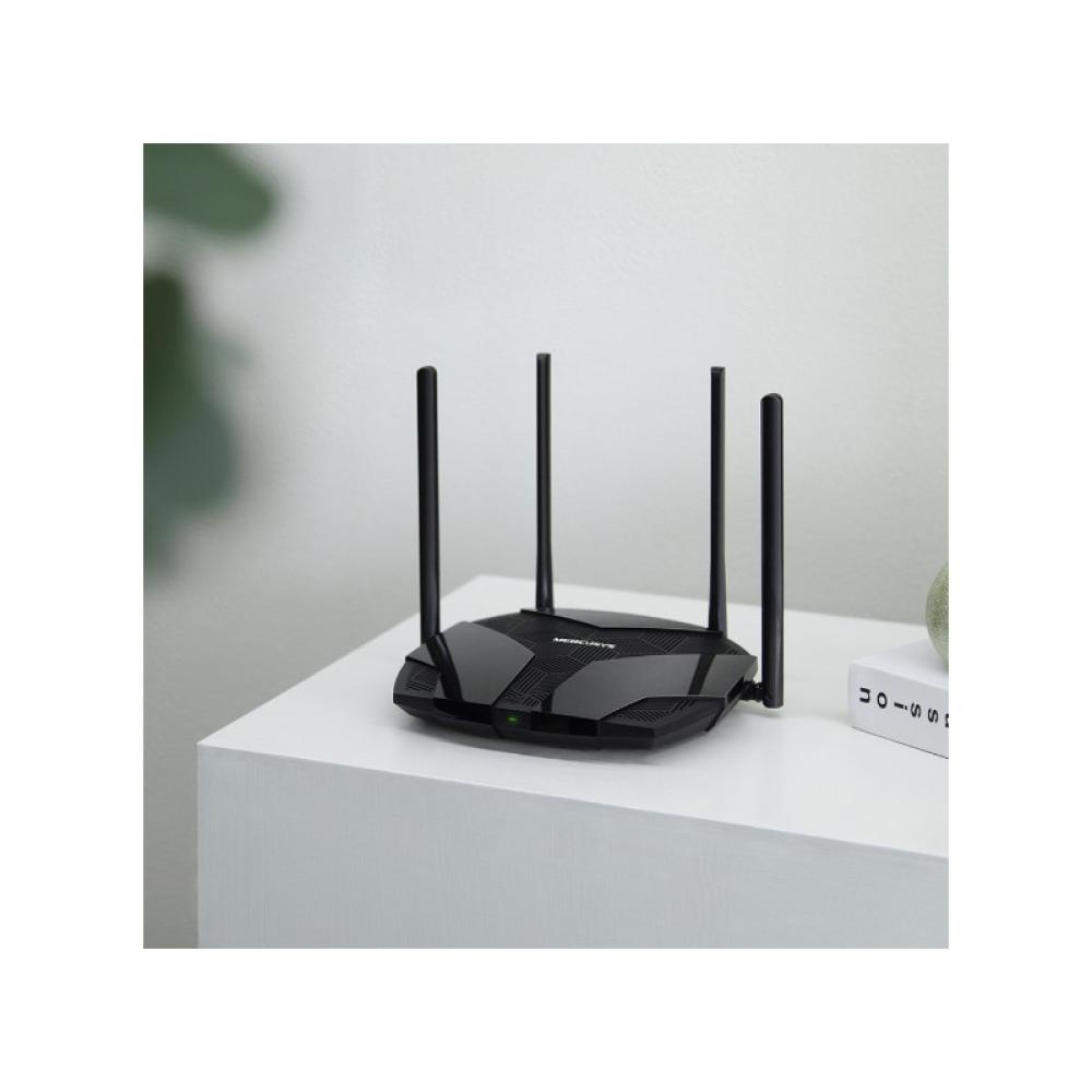 Mercusys - MR80X router inalámbrico Gigabit Ethernet Doble banda (2,4 GHz / 5 GHz) Negro