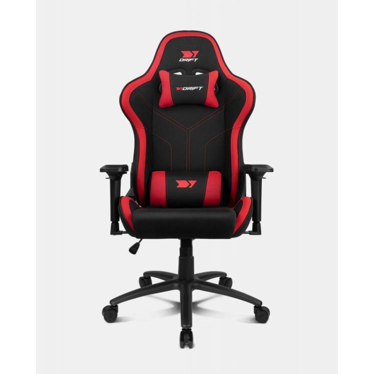 DRIFT - DR110BR silla para videojuegos Butaca para jugar Asiento acolchado Negro, Rojo
