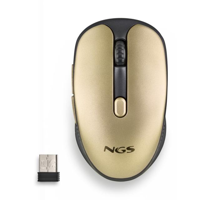 NGS - EVO RUST ratón Oficina mano derecha RF inalámbrico Óptico 1600 DPI - NGS-MOUSE-1214