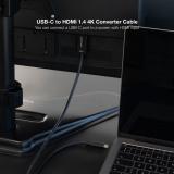 Nanocable - Cable Conversor USB-C a HDMI 1.4 4K@30HZ 1.8 m, Negro