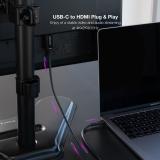 Nanocable - Cable Conversor USB-C a HDMI 1.4 4K@30HZ 1.8 m, Negro
