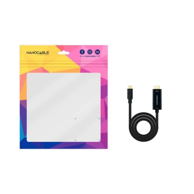 Nanocable - Cable Conversor USB-C a HDMI 1.4 4K@30HZ 1.8 m, Negro