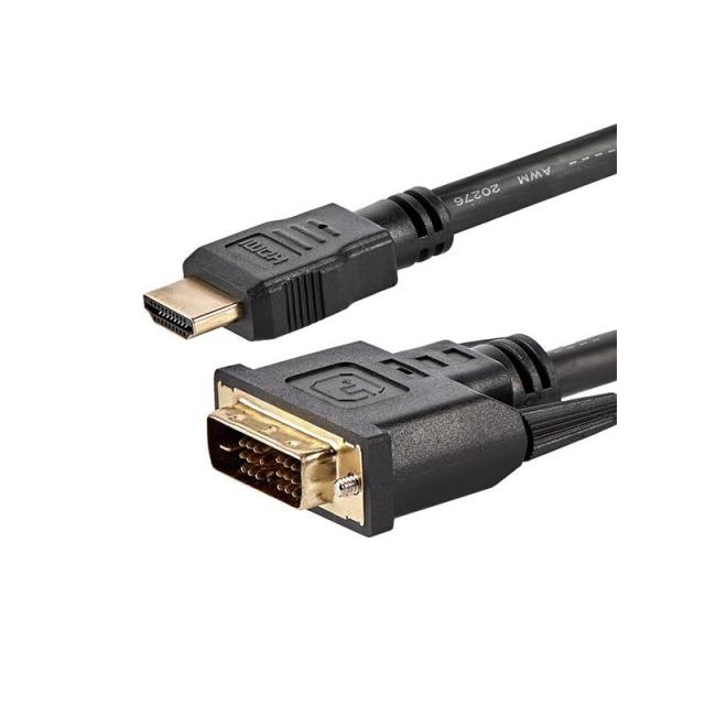 StarTech.com - Cable Adaptador Conversor HDMI a DVI-D de 1,8m - Macho a Macho - Convertidor de Vídeo - Negro