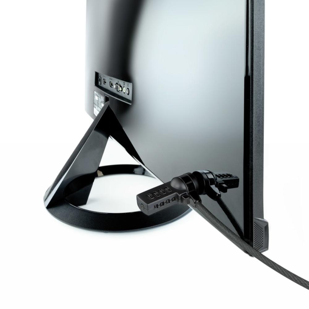 TooQ - Cable de Seguridad con Combinación para Portátiles 1.5 metros, Color Gris Oscuro