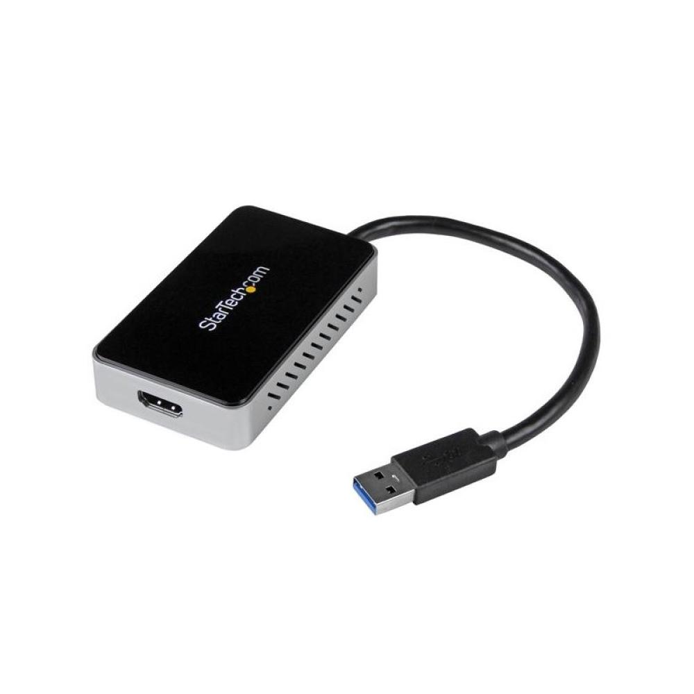 StarTech.com - Adaptador de Vídeo Externo USB 3.0 a HDMI con Hub USB 1 Puerto - Tarjeta Gráfica Cable - 1080p
