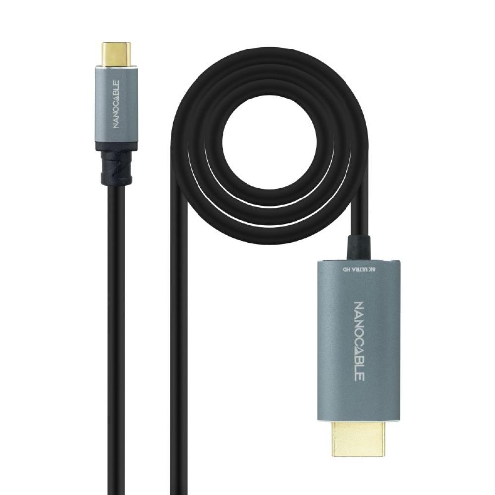 Nanocable - Cable Conversor USB-C a HDMI 2.1 8K@60HZ 1.8m, Negro