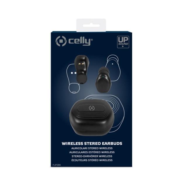 Celly - FLIP2 Auriculares True Wireless Stereo (TWS) Dentro de oído Llamadas/Música USB Tipo C Bluetooth Negro