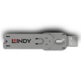 Lindy - 40624 bloqueador de puerto Llave de bloqueador de puerto USB tipo A Blanco Acrilonitrilo butadieno estireno (ABS) 1 piez