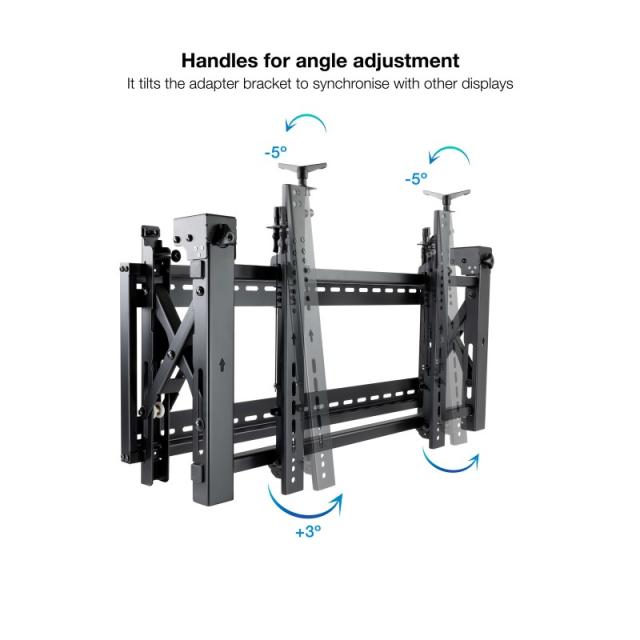 TooQ - Soporte Video Wall de Pared para Pantalla 45”- 70”, Negro - TQVW4570T