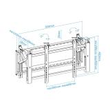 TooQ - Soporte Video Wall de Pared para Pantalla 45”- 70”, Negro - TQVW4570T