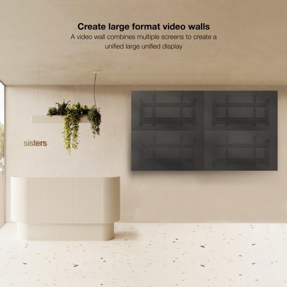 TooQ - Soporte Video Wall de Pared para Pantalla 45”- 70”, Negro - TQVW4570T