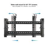 TooQ - Soporte Video Wall de Pared para Pantalla 45”- 70”, Negro - TQVW5470T