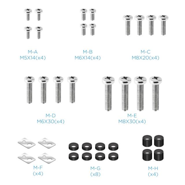 TooQ - Soporte Video Wall de Pared para Pantalla 45”- 70”, Negro - TQVW5470T