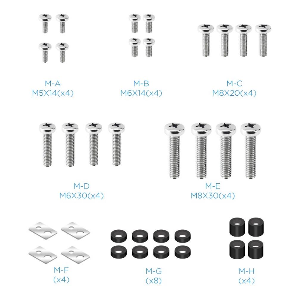 TooQ - Soporte Video Wall de Pared para Pantalla 45”- 70”, Negro - TQVW5470T