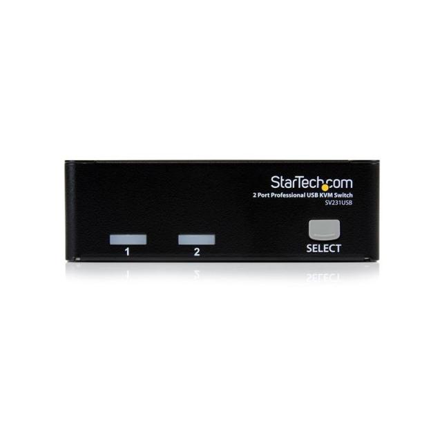 StarTech.com - Conmutador Switch Profesional KVM 2 Puertos Vídeo VGA - USB - Hasta 1920x1440