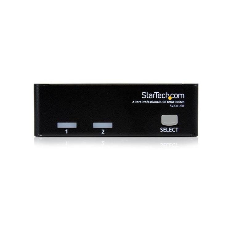 StarTech.com - Conmutador Switch Profesional KVM 2 Puertos Vídeo VGA - USB - Hasta 1920x1440