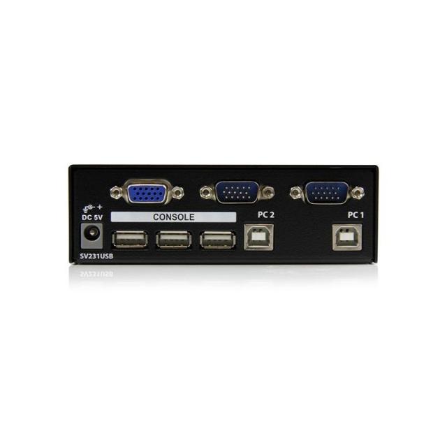 StarTech.com - Conmutador Switch Profesional KVM 2 Puertos Vídeo VGA - USB - Hasta 1920x1440