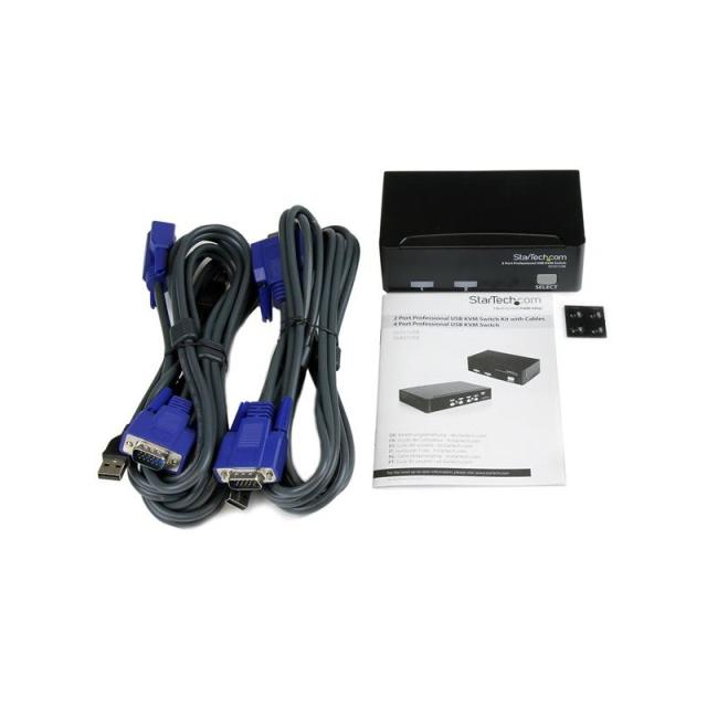 StarTech.com - Conmutador Switch Profesional KVM 2 Puertos Vídeo VGA - USB - Hasta 1920x1440