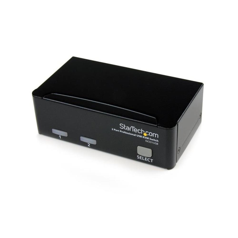 StarTech.com - Conmutador Switch Profesional KVM 2 Puertos Vídeo VGA - USB - Hasta 1920x1440