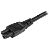StarTech.com - Cable de 1m de Alimentación para Portátiles, Enchufe UE a C5, 2,5A 250V, 18AWG, Cable de Repuesto para Cargador,