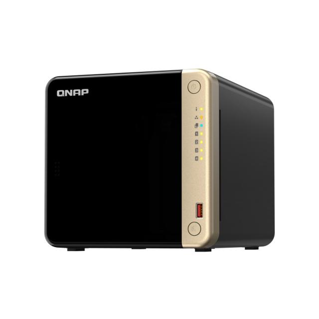 QNAP - TS-464 NAS Torre Intel® Celeron® N5095 8 GB DDR4 0 TB QNAP QTS Negro