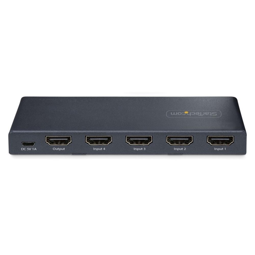 StarTech.com - Switch Conmutador HDMI de 4 Puertos de 8K a 60Hz - Switch Selector HDMI 2.1 de 4K a 120Hz HDR10+ UHD - 4 Puertos