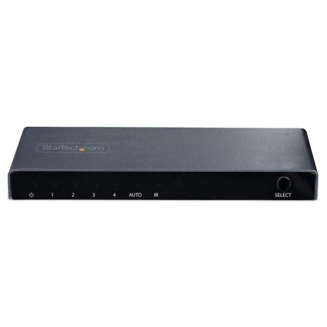 StarTech.com - Switch Conmutador HDMI de 4 Puertos de 8K a 60Hz - Switch Selector HDMI 2.1 de 4K a 120Hz HDR10+ UHD - 4 Puertos