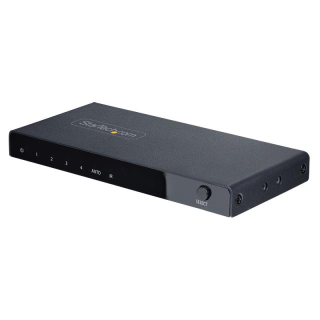 StarTech.com - Switch Conmutador HDMI de 4 Puertos de 8K a 60Hz - Switch Selector HDMI 2.1 de 4K a 120Hz HDR10+ UHD - 4 Puertos