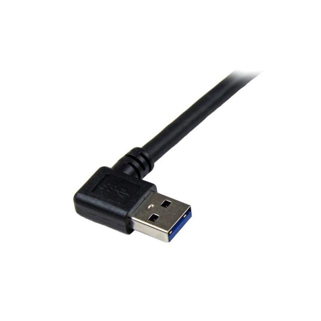 StarTech.com - Cable 1m USB 3.0 Super Speed USB B Macho a USB A Macho Acodado en Ángulo a la Derecha - Negro