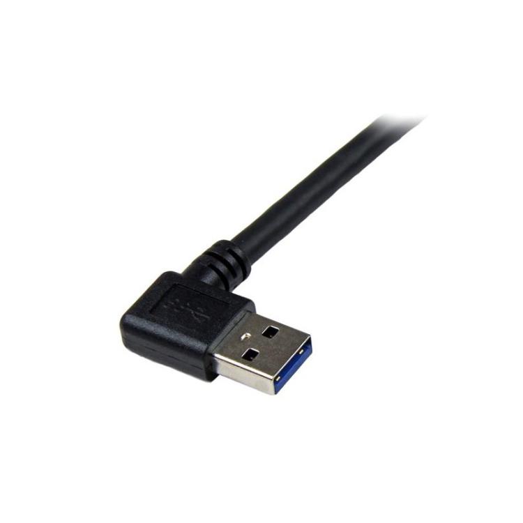 StarTech.com - Cable 1m USB 3.0 Super Speed USB B Macho a USB A Macho Acodado en Ángulo a la Derecha - Negro
