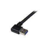 StarTech.com - Cable 1m USB 3.0 Super Speed USB B Macho a USB A Macho Acodado en Ángulo a la Derecha - Negro
