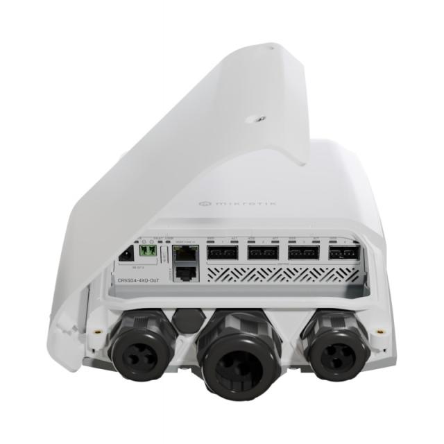 Mikrotik - CRS504-4XQ-OUT switch Gestionado L3 Fast Ethernet (10/100) Energía sobre Ethernet (PoE) 1U Blanco