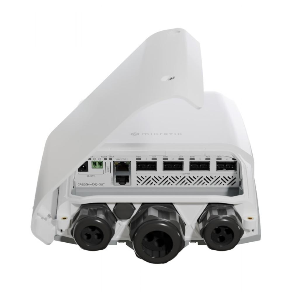 Mikrotik - CRS504-4XQ-OUT switch Gestionado L3 Fast Ethernet (10/100) Energía sobre Ethernet (PoE) 1U Blanco