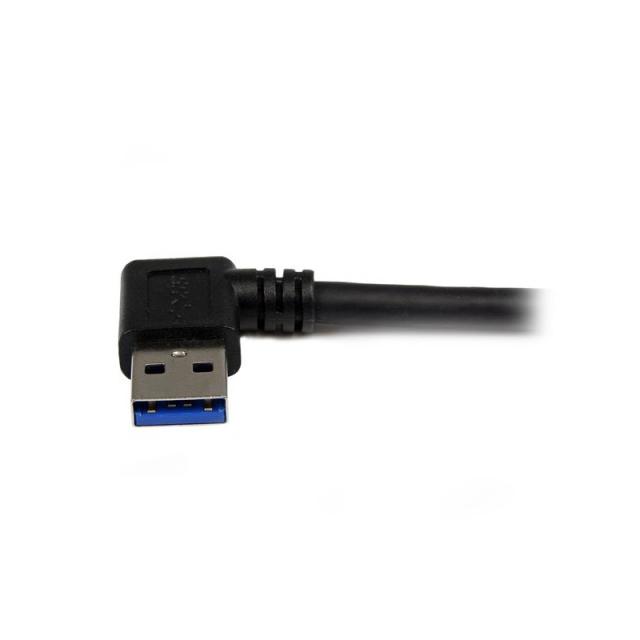 StarTech.com - Cable 1m USB 3.0 Super Speed USB B Macho a USB A Macho Acodado en Ángulo a la Derecha - Negro
