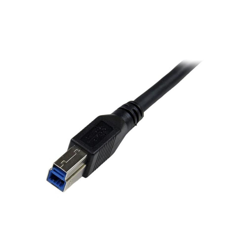 StarTech.com - Cable 1m USB 3.0 Super Speed USB B Macho a USB A Macho Acodado en Ángulo a la Derecha - Negro