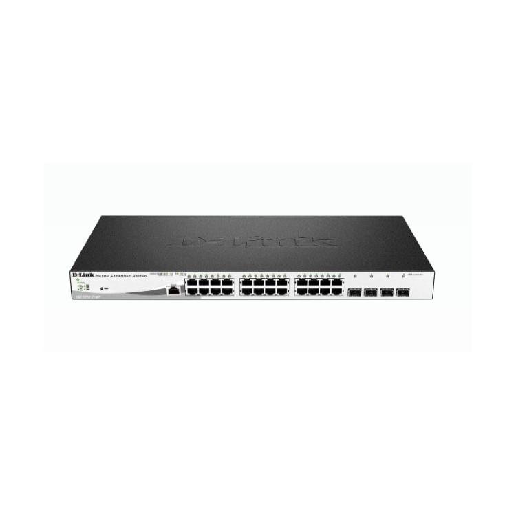 D-Link - DGS-1210-28MP/E switch Gestionado L2 Gigabit Ethernet (10/100/1000) Energía sobre Ethernet (PoE) 1U Negro, Gris