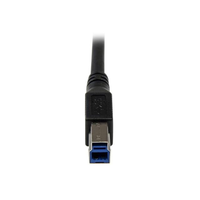 StarTech.com - Cable 1m USB 3.0 Super Speed USB B Macho a USB A Macho Acodado en Ángulo a la Derecha - Negro
