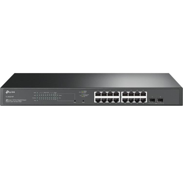 TP-Link - JetStream TL-SG2218P switch Gestionado L2/L2+ Gigabit Ethernet (10/100/1000) Energía sobre Ethernet (PoE) 1U Negro