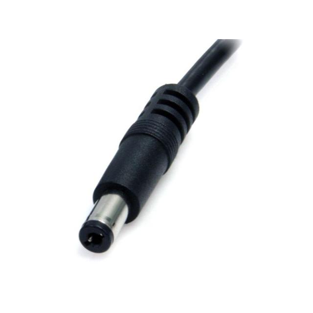 StarTech.com - Cable Adaptador 2m USB A Macho a Conector Coaxial Barrel Alimentación Corriente Tipo M 5,5mm 5V DC