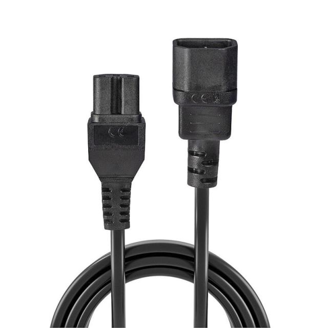Lindy - 30314 cable de transmisión Negro 2 m C14 acoplador C15 acoplador