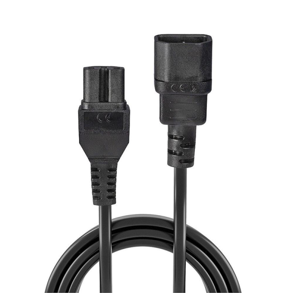 Lindy - 30314 cable de transmisión Negro 2 m C14 acoplador C15 acoplador