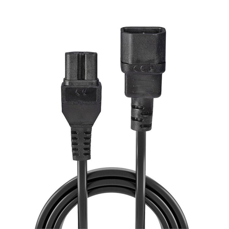 Lindy - 30314 cable de transmisión Negro 2 m C14 acoplador C15 acoplador