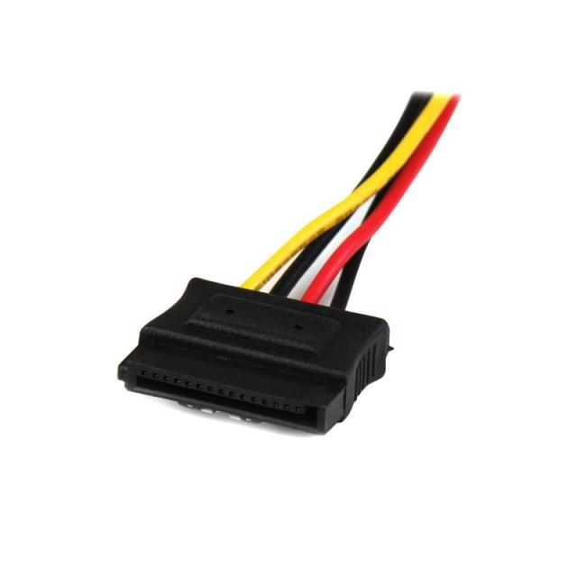 StarTech.com - Adaptador Cable 30cm Divisor de 4 Pines LP4 a Doble SATA Cierre Seguridad Pestillo Latches