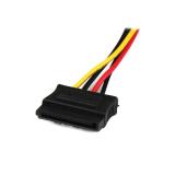 StarTech.com - Adaptador Cable 30cm Divisor de 4 Pines LP4 a Doble SATA Cierre Seguridad Pestillo Latches