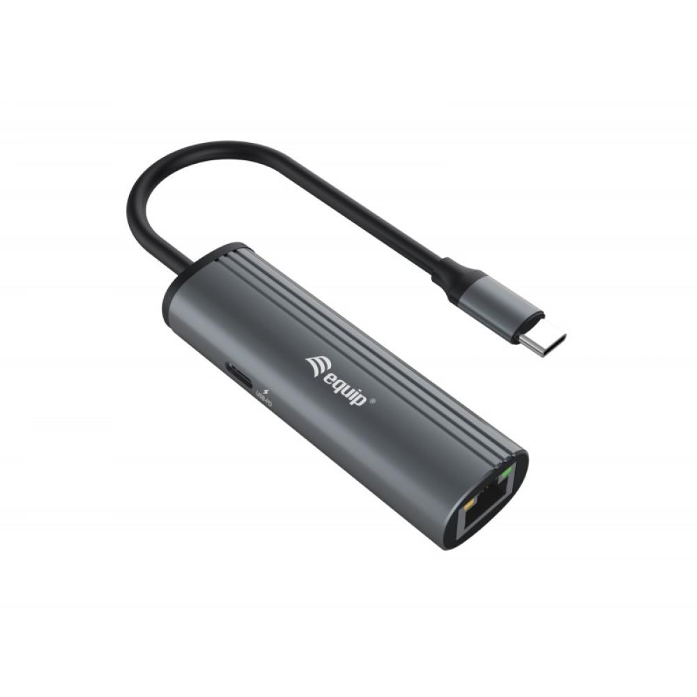 Equip - Adaptador USB-C a red Gigabit RJ45 + 100W USB PD