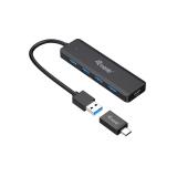 Equip - 128959 hub de interfaz USB 3.2 Gen 1 (3.1 Gen 1) Type-A 5000 Mbit/s Negro